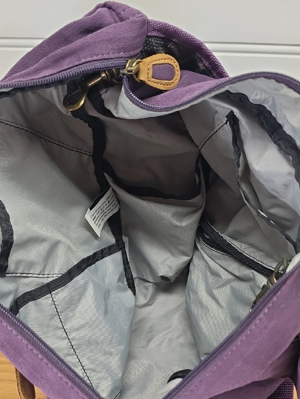 L L Bean Ameribag Healthy Back Purple Sling Crossbody Bag - Picture 5 of 6